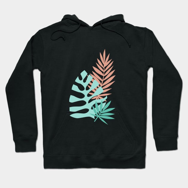 Island Tropical Leaves Hoodie by latheandquill